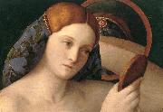 BELLINI, Giovanni Naked Young Woman in Front of the Mirror (detail) USA oil painting artist